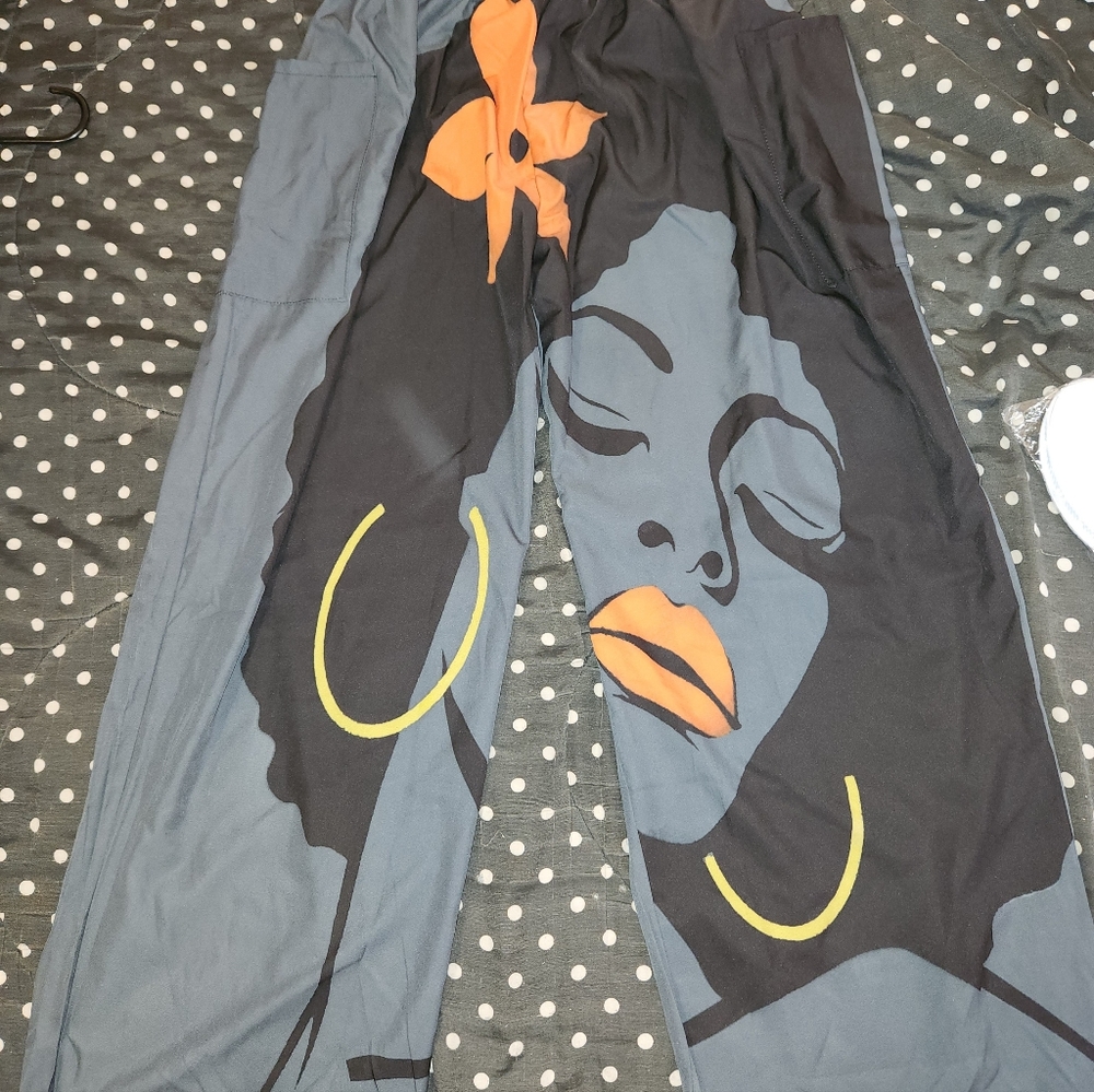 African print comfort pants
